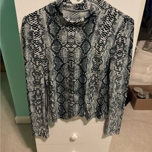 Amazon Black and White Snake Print Blouse